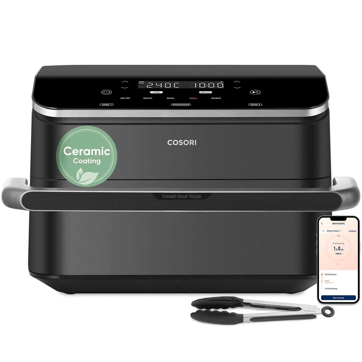 Cosori TwinFry 10 L panier unique avec séparateur amovible et connectivité Wi-Fi