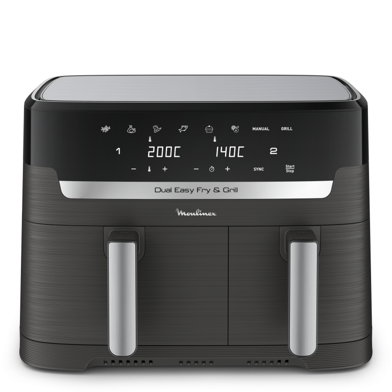 Moulinex Dual Easy Fry & Grill EZ905 8,3 L double tiroir, friteuse sans huile avec fonction grill