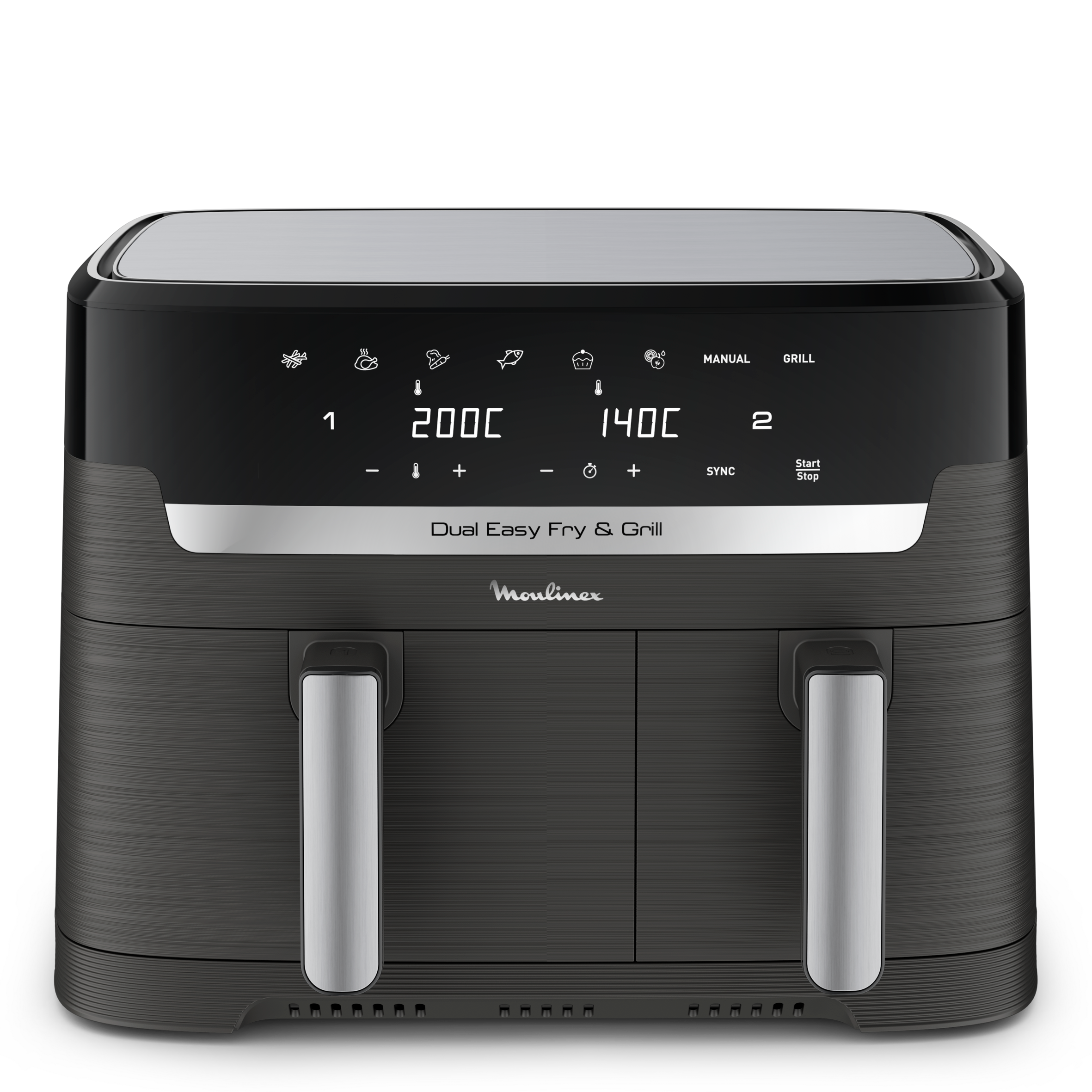 Moulinex Dual Easy Fry et Grill EZ905 grand tiroir 5,2 L et petit tiroir 3,1 L